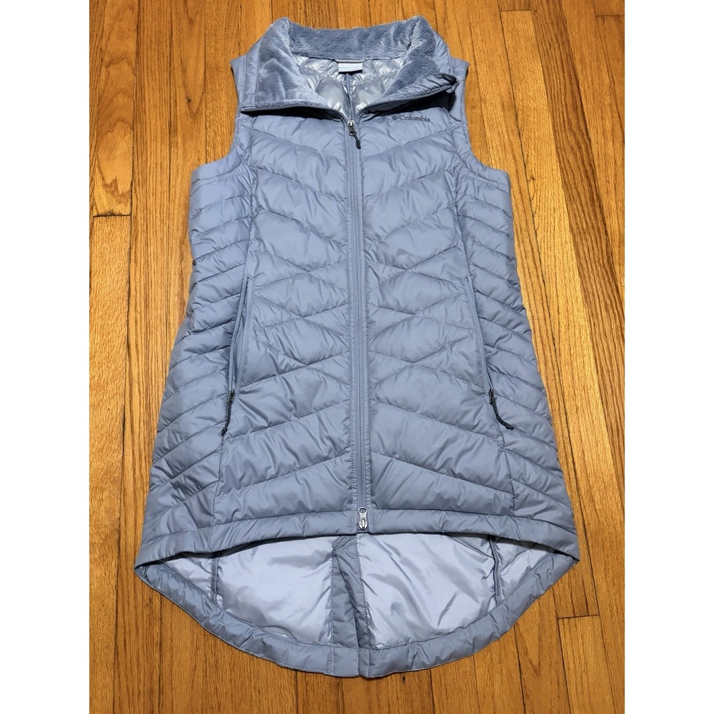 Columbia Long Vest Women's Size Large Gray Omni-Heat